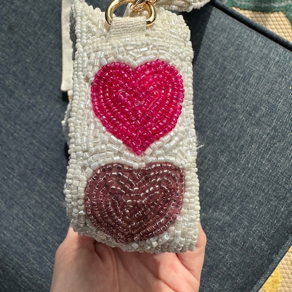 Heavily beaded ombré heart bag nwt - Picture 3 of 7